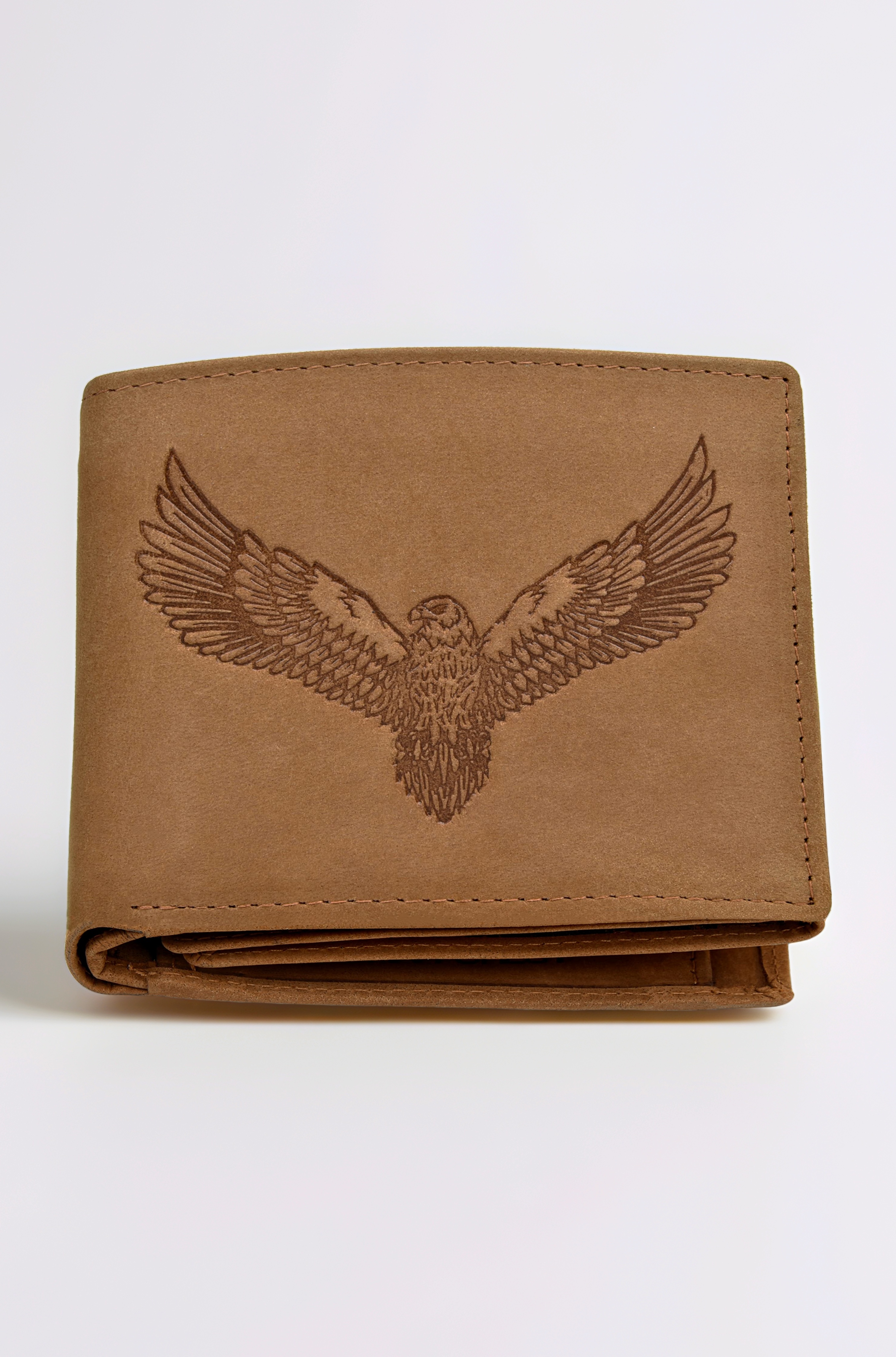 - Zeus Vintage Cognac Leather Wallet for Men
