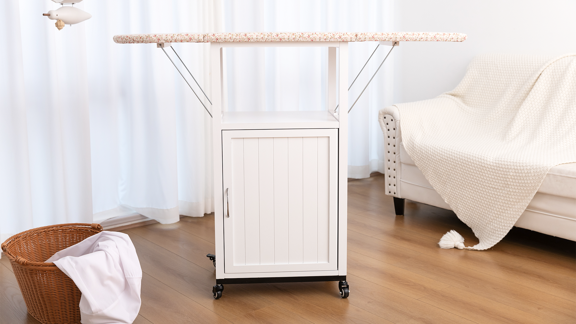 Amazon.com: Ironing Board with Storage Cabinet, Folding Ironing