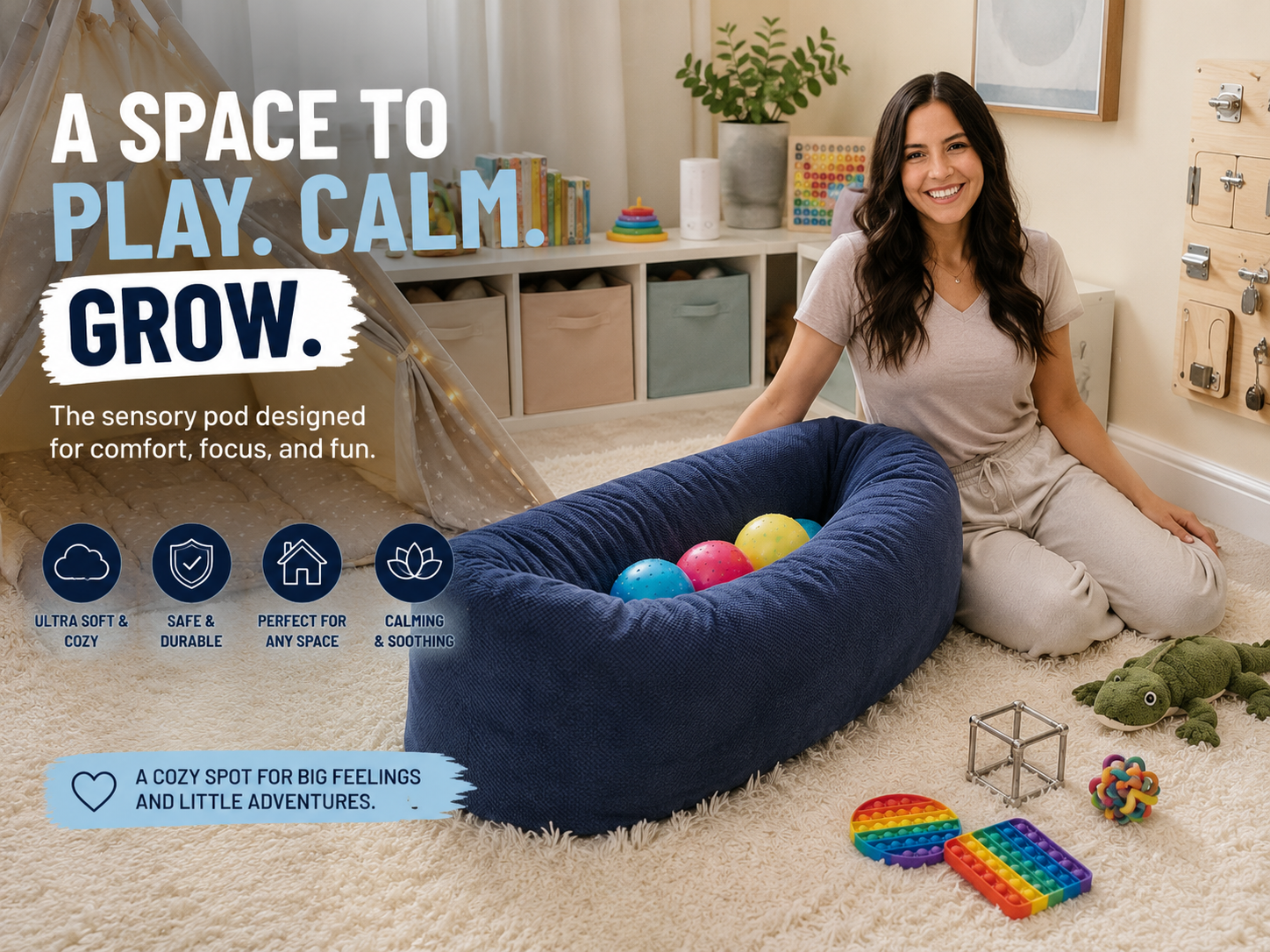 A comfy sensory pod for kids!