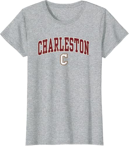 Miniatura 8 de Charleston Cougars Arch Over Logo - Camiseta con licencia oficial, Negro -