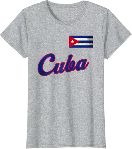 Miniatura 26 de Cuba 2023 Baseball Flag Pride Cubano Beisbol Cuban T-Shirt Black,White,Baby Blue,Silver Grey,Olive Green,Lemon Yellow,Heather Grey,Heather