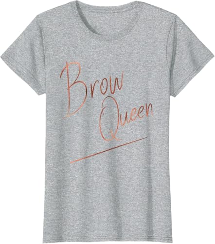 Miniatura 26 de Brow Queen Ombre - Camiseta de escritura a mano, regalo para artista de maquillaje, Negro, S Negro,Azul Marino,Blanco,Plateado,Marrón,Limón,Jaspeado