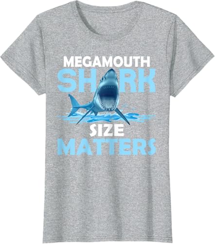 Miniatura 10 de Mega Shark Size Matter Fun Shark Puns T-Shirt Black,Navy Blue,Asphalt Grey,Brown,Olive Green,Dark Heather Grey,Heather Grey,Heather