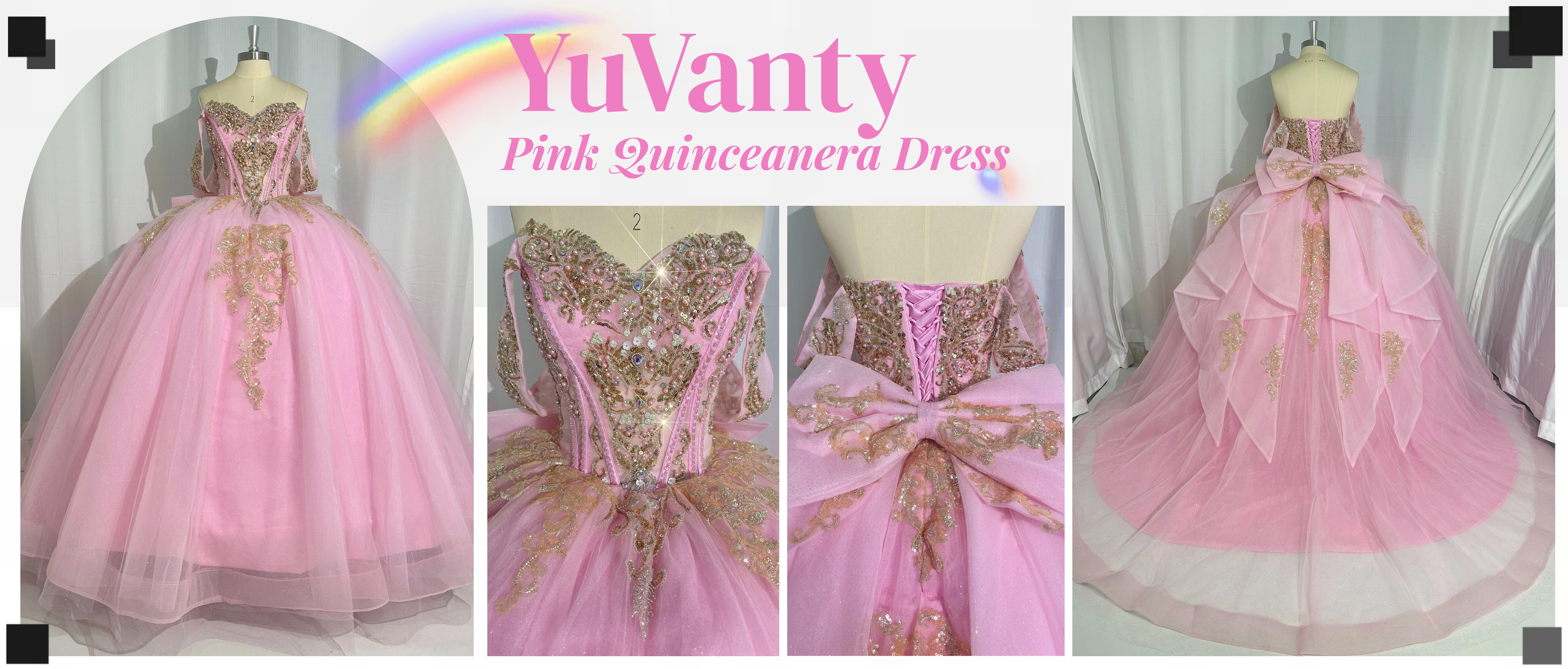 YuVanty Off Shoulder Aqua and Gold Quinceanera Dresses with Bow Puffy Ball Gown Gold Appliques Sweet 16 Dresses Shiny Beaded 15 Dress for Quince 2 at Amazon Women's Clothing store YuVanty Off Shoulder Aqua and Gold Quinceanera Dresses with Bow Puffy Ball Gown Gold Appliques Sweet 16 Dresses Shiny Beaded 15 Dress for Quince 2 at Amazon Women's Clothing store