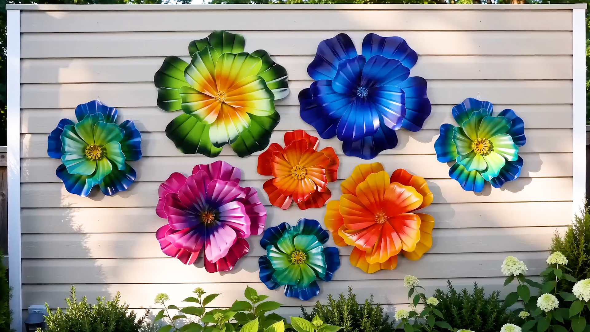 Amazon.com: MorningRo 6 Pcs Metal Flowers Wall Art Decor Colorful