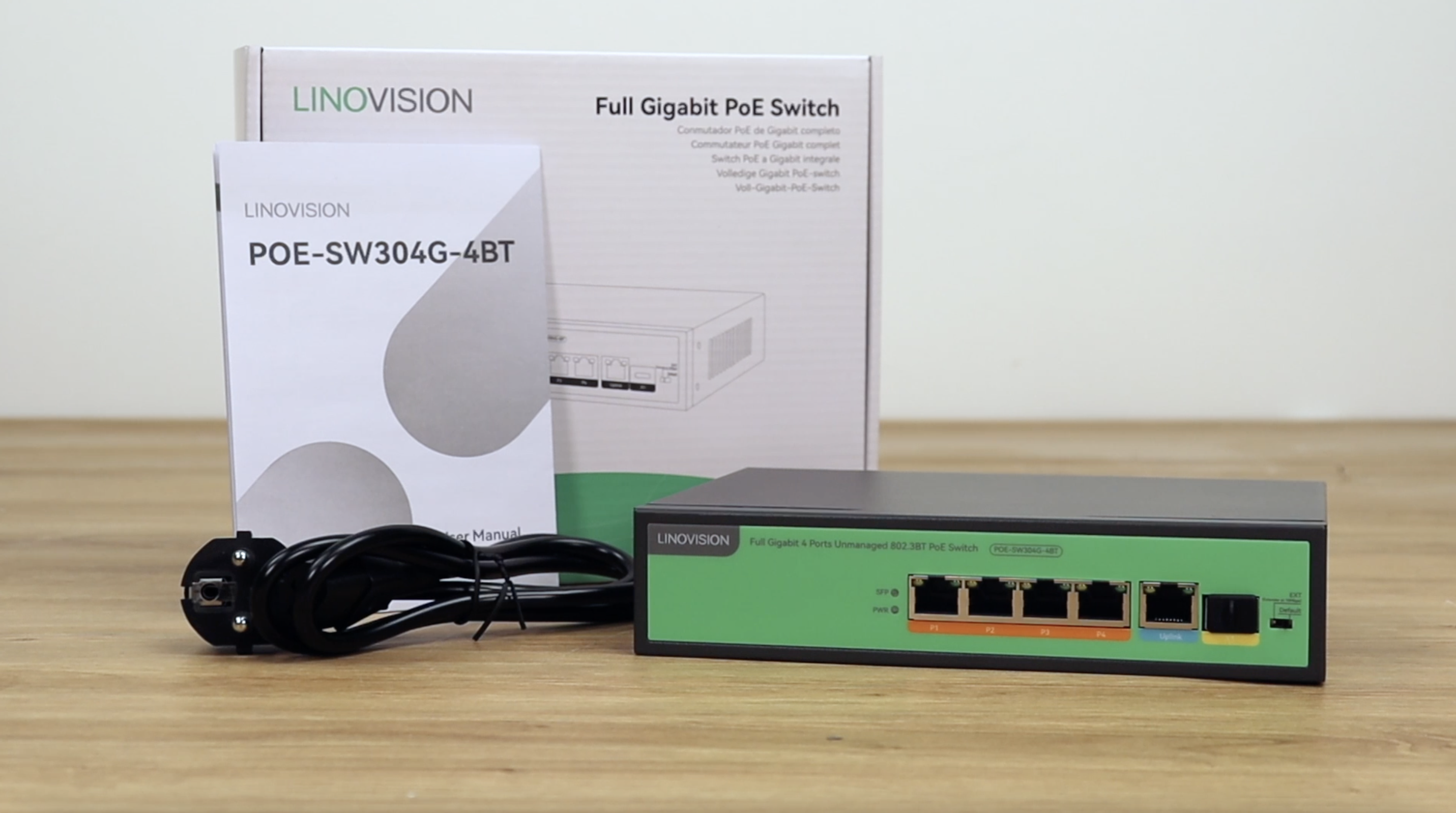 Amazon.co.jp: LINOVISION 4ポートBT90W PoE++スイッチ、 全ポート10