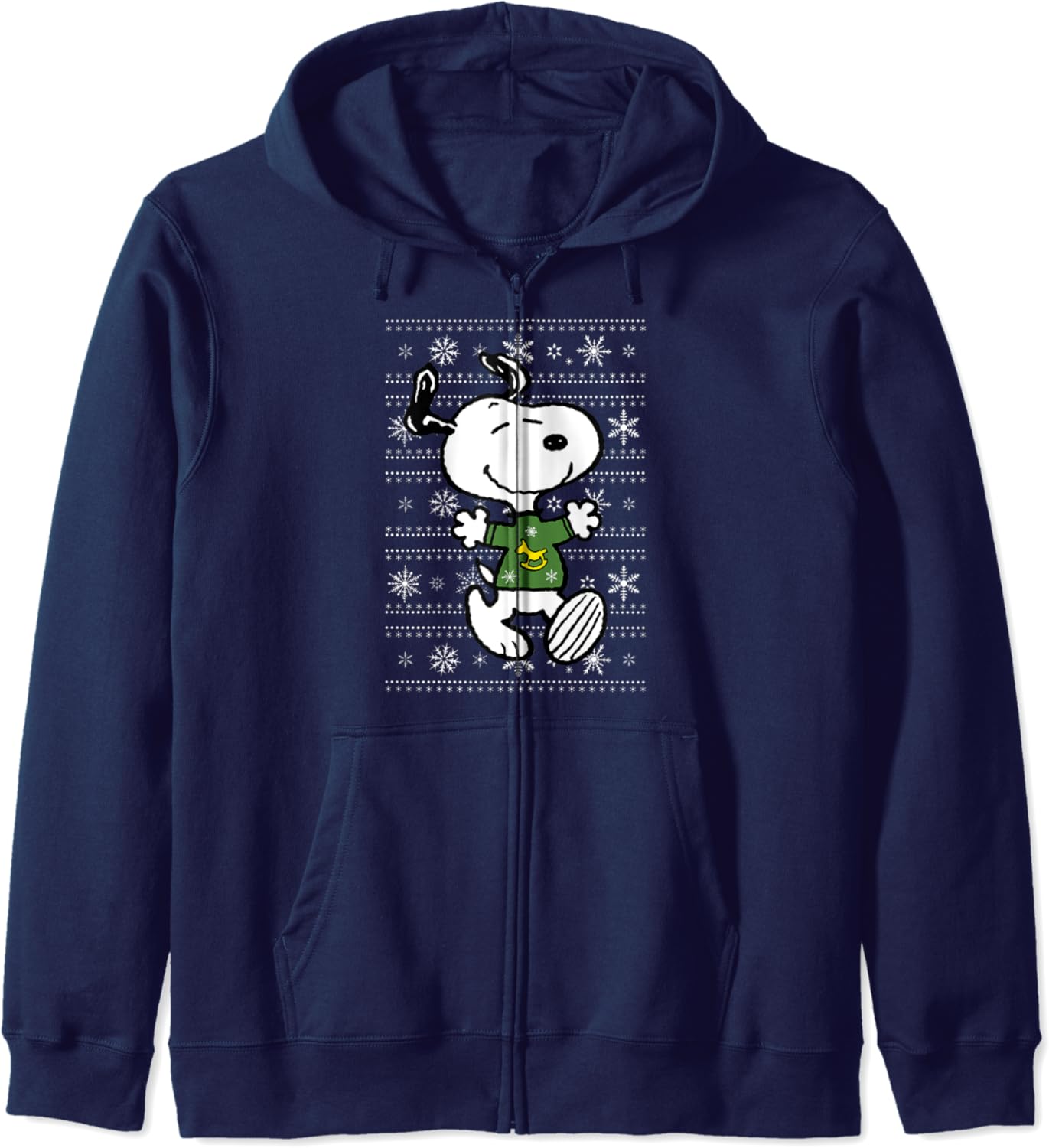 Peanuts Holiday Snoopy Zip Hoodie Clothing, Shoes & Jewelry