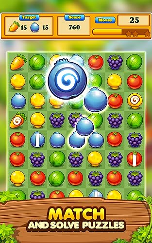Garden Blast - New Free Match 3 Games Offline 2023, Merge Matching Veggie Fruit, Scape and Swap Sweet Jelly Jewels for Kindle Fire – vue 2