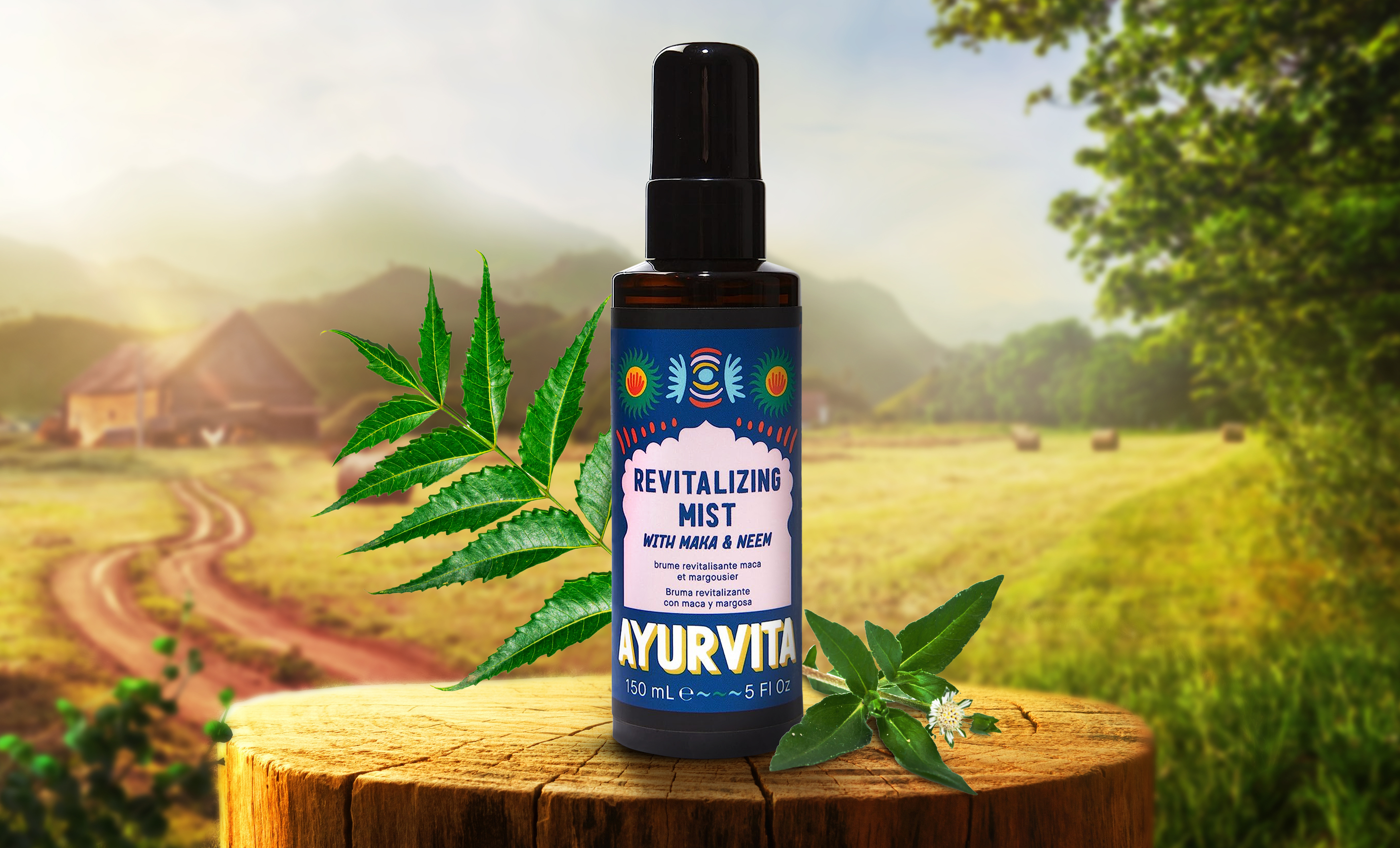 Amazon.com: AyurVita Hair Mist for Women & Men - Revitalizing & Volumizing  Hair Care Mist - Frizz Control Detangling Heat Protectant Spray - Maka For  Hair Growth