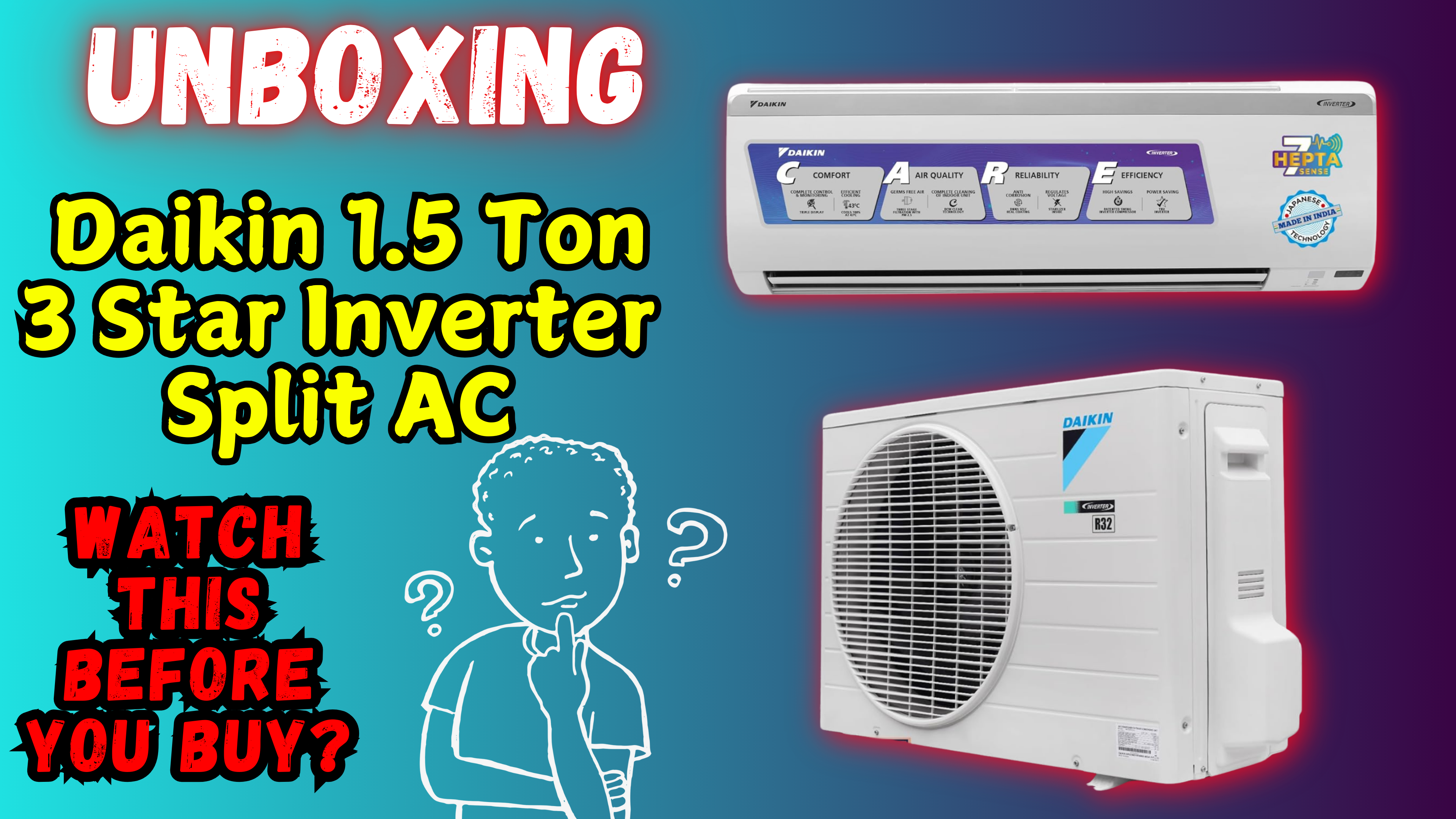 LD DAICON FILM DAICON Ⅲ & Ⅳ OPENING Watch Daikin 1.5 Ton 3 Star AC Unboxing on Amazon Live