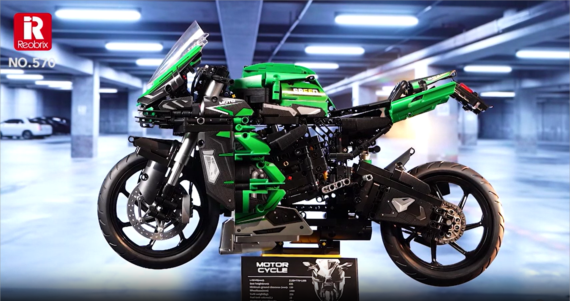 Amazon.com: Reobrix Motorcycle Building Set 1:5 Scale Technical