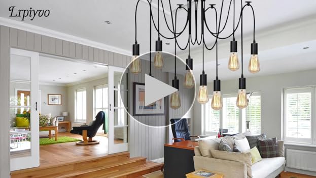 Sputnik Kronleuchter Vintage - 6-flammige Deckenleuchte Metall Gold