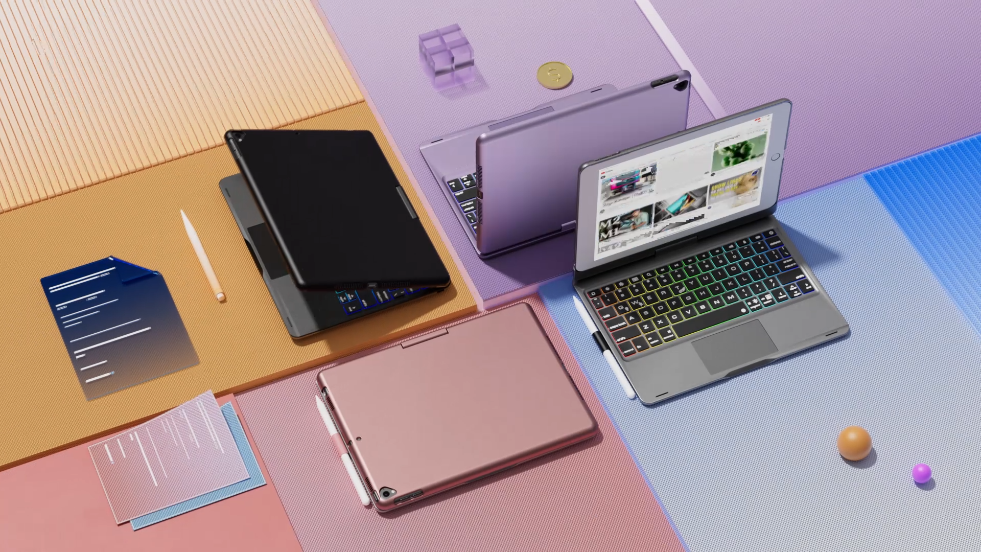 Amazon.com: edaiser Swivel Keyboard Case for iPad 10.2 inch 9th