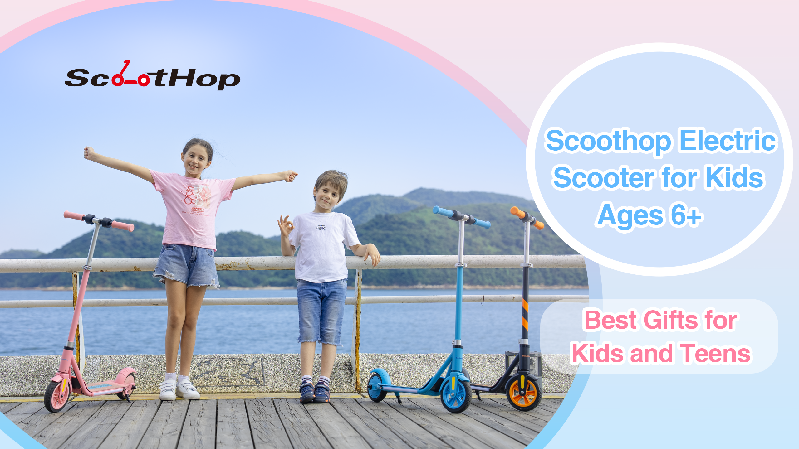 B2 Light Up 3-Wheels Scooter With Bluetooth Control For Age 3-8