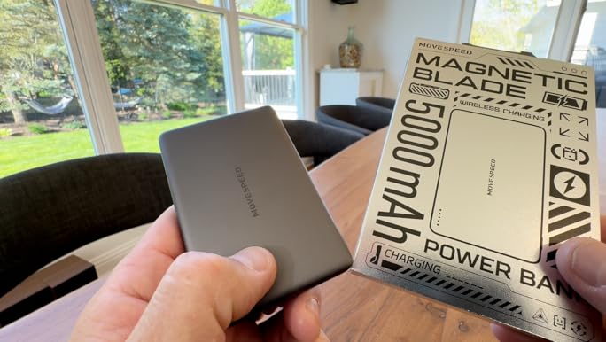 Amazon.com: MOVE SPEED 0.5'' 10,000mAh Magnetic Power Bank