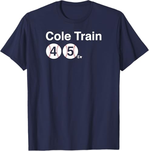 Gerrit Cole - Bronx Cole Train - Camiseta de béisbol de Nueva York, Azul Patchwork, S