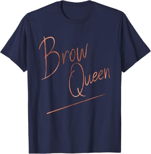 Miniatura 27 de Brow Queen Ombre - Camiseta de escritura a mano, regalo para artista de maquillaje, Negro, S Negro,Azul Marino,Blanco,Plateado,Marrón,Limón,Jaspeado