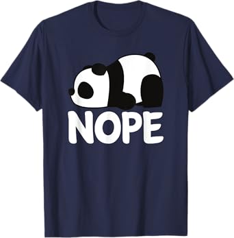 Adorable Animal Tired Sleeping Nope Cute Panda Bear Graphic T-Shirt