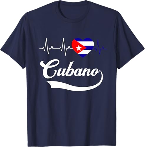 Miniatura 3 de Cubanito Baseball Flag Heart Souvenir Cubano Cuba Men Boy T-Shirt Black,Navy Blue,Dark Green,Dark Heather Grey,Heather Blue,Sapphire Blue,Royal