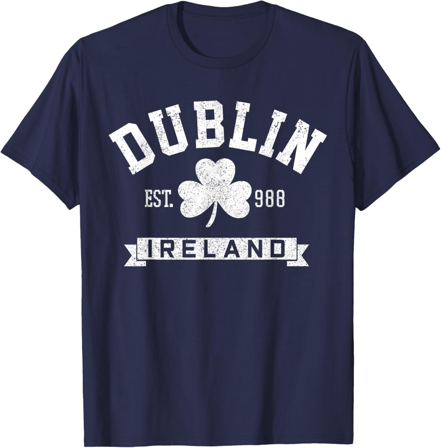 Dublin Ireland Est 988 Shamrock Saint Patricks Day Unisex T-Shirt - Picture 5 of 5