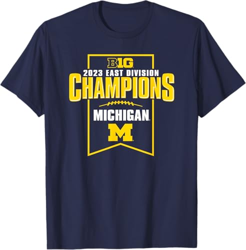 Camiseta de la División 2023 de los Michigan Wolverines Big Ten Champions, Azul