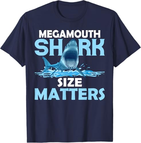 Miniatura 3 de Mega Shark Size Matter Fun Shark Puns T-Shirt Black,Navy Blue,Asphalt Grey,Brown,Olive Green,Dark Heather Grey,Heather Grey,Heather
