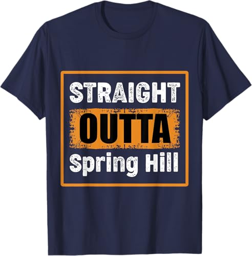 Miniatura 3 de Straight Outta Spring Hill Tennessee USA Vintage Humor T-Shirt Black,Navy Blue,Asphalt Grey,Slate Grey,Cranberry Red,Red,Kelly Green,Brown,Olive