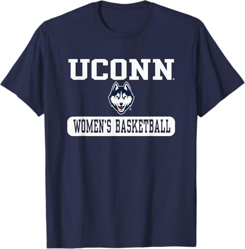 Connecticut Huskies - Camiseta de baloncesto para mujer con licencia oficial, Azul