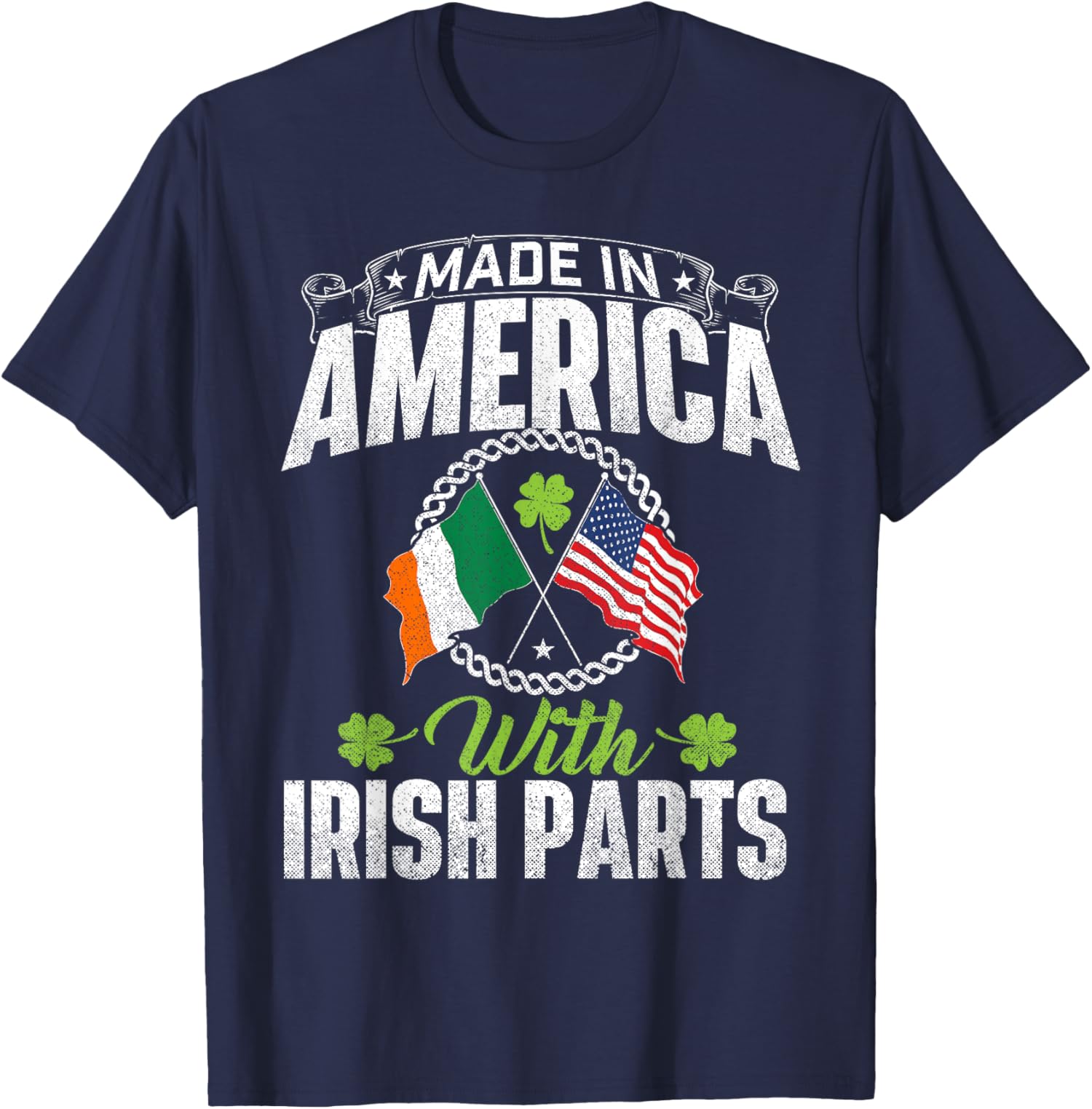 Made in America with Irish Parts Ireland St. Patrick' Unisex T-Shirt - Picture 7 of 12