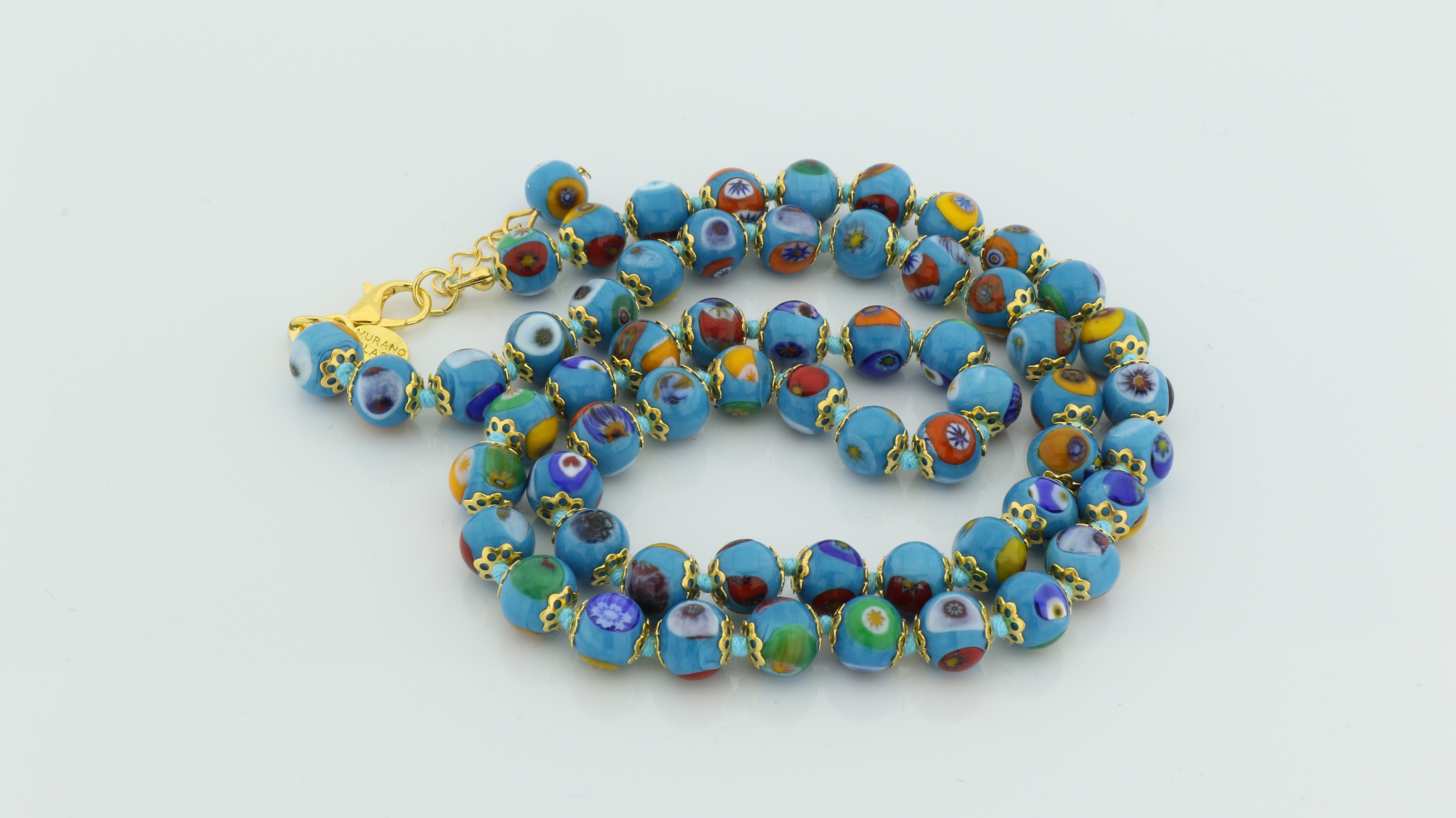 Amazon.com: Venice Murano Glass Necklace - 24 Inch Italian Aqua