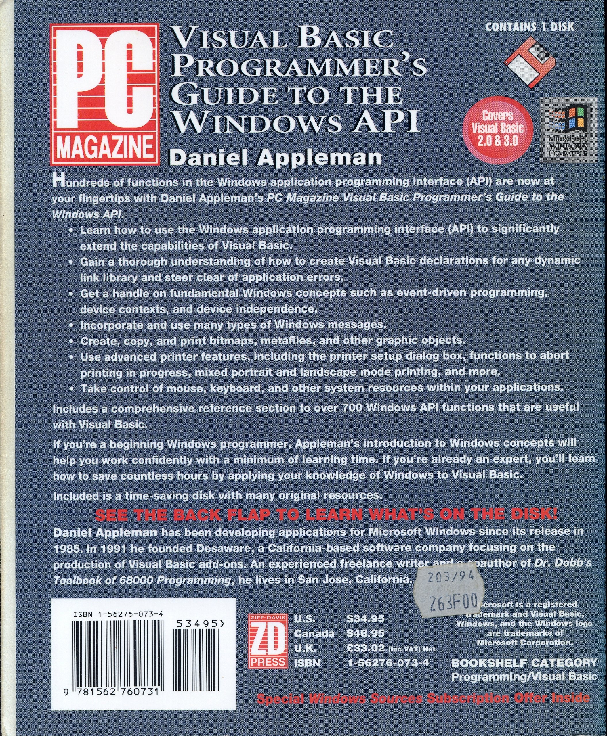 "PC Magazine" Visual Basic Programmers Guide to Windows API