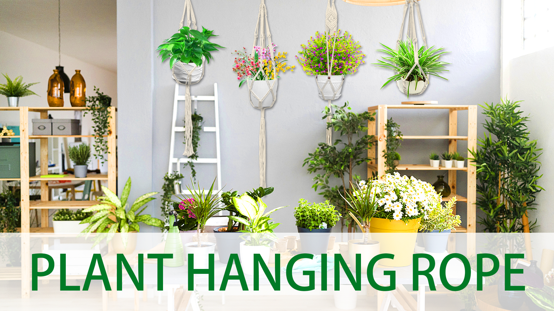 LINXIU 2 Cintres Macramé Pour Plantes - Suspension Bohème Avec Crochets Pour Décoration Intérieure