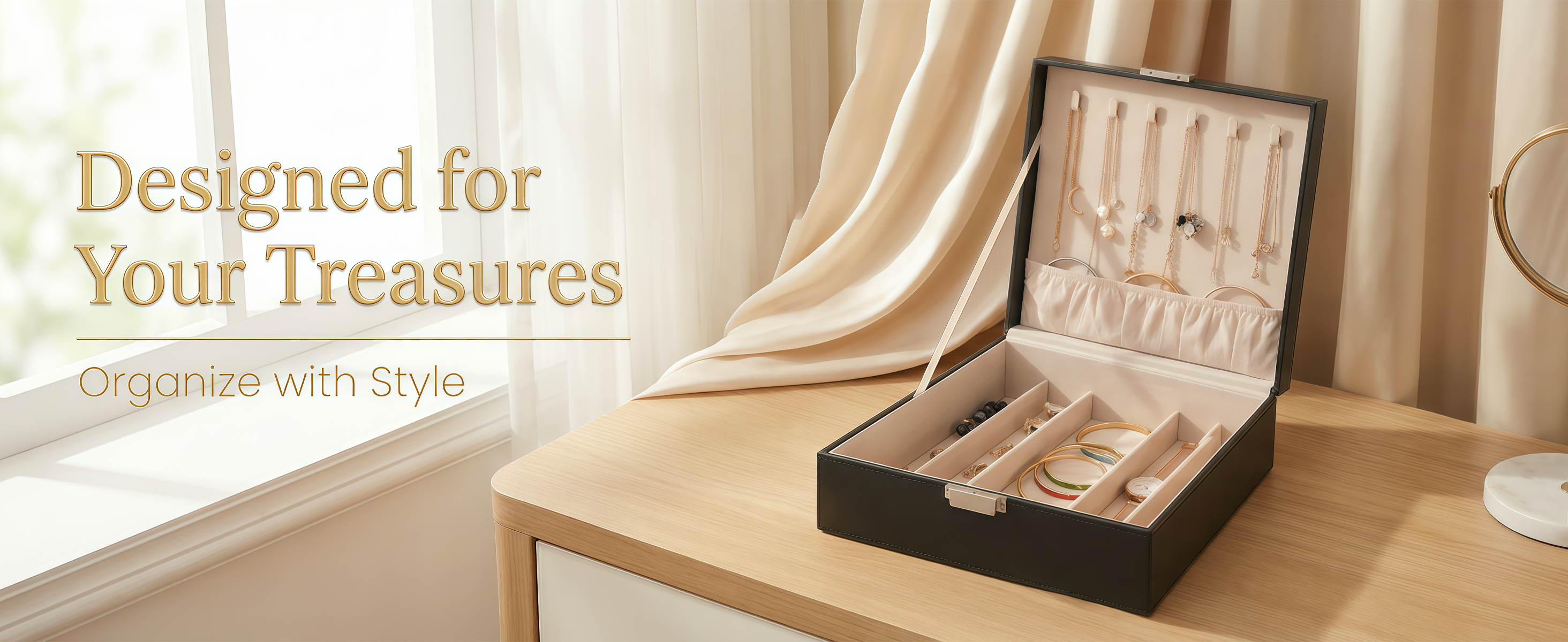 Amazon.com: BEWISHOME Jewelry Box Organizer, 2-Layer Necklace