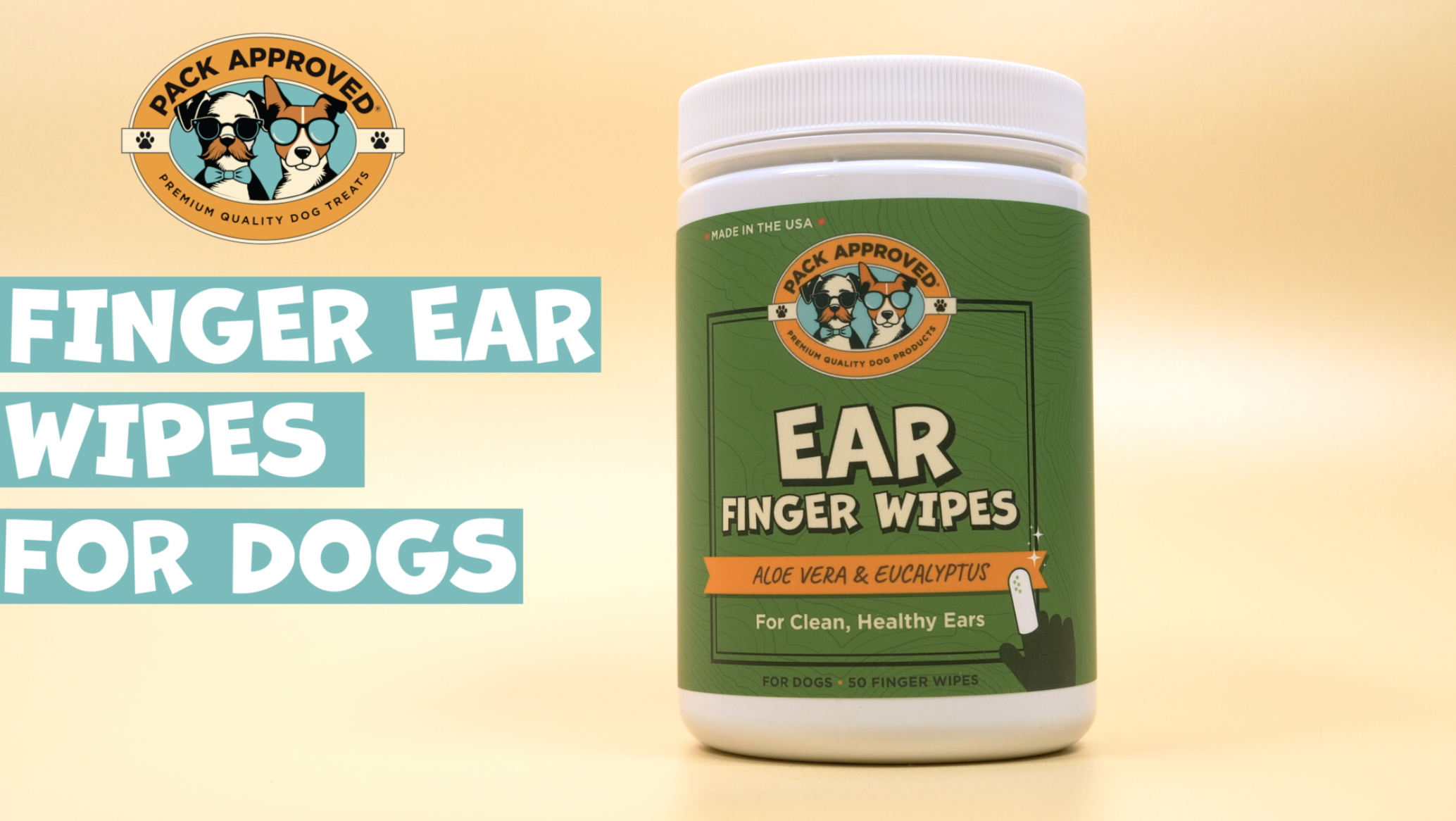 Finger Ear Wipes for Dogs with Aloe Vera and Eucalyptus - Convenient, Extra-Coverage, and Large Design Dog Ear Cleaning Wipes - Removes Wax and Freshens Ears - 50 Wipes - image 8