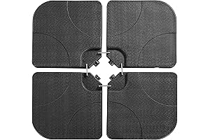 Yaheetech 4-Piece Cantilever Offset Umbrella Base for Garden, Backyard and Poolside