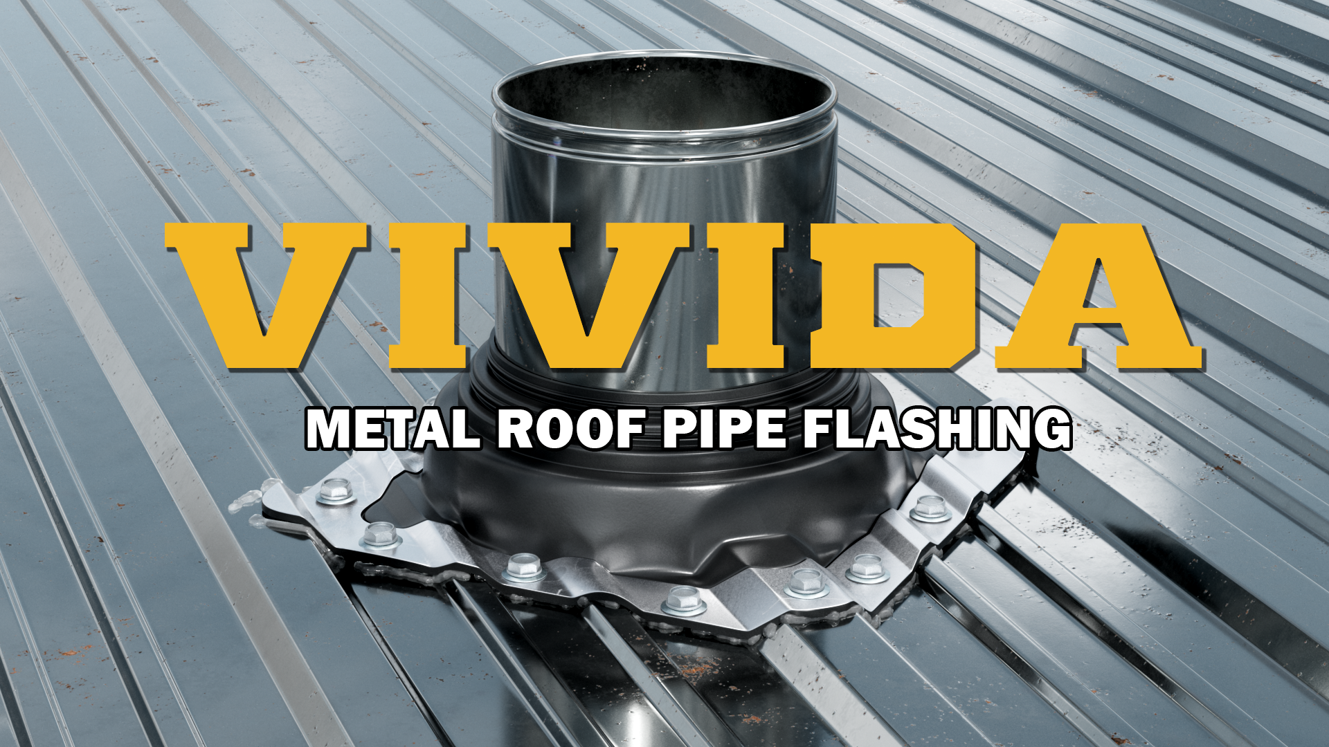 VIVIDA #7 Silicone Metal Roof Pipe Boot, High Temp Flexible Roof