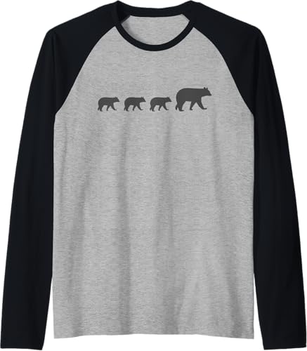 Miniatura 15 de Mama Bear Three Cubs Cute Mothers Day Gift Raglan Baseball Tee Black/White,Dark Heather Grey/White,Navy Blue/White,Royal