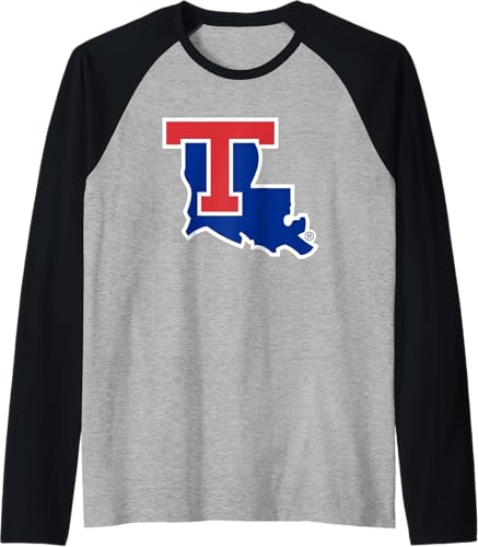 Miniatura 1 de Louisiana Tech Bulldogs Icon - Camiseta de béisbol raglán con licencia oficial, Negro -
