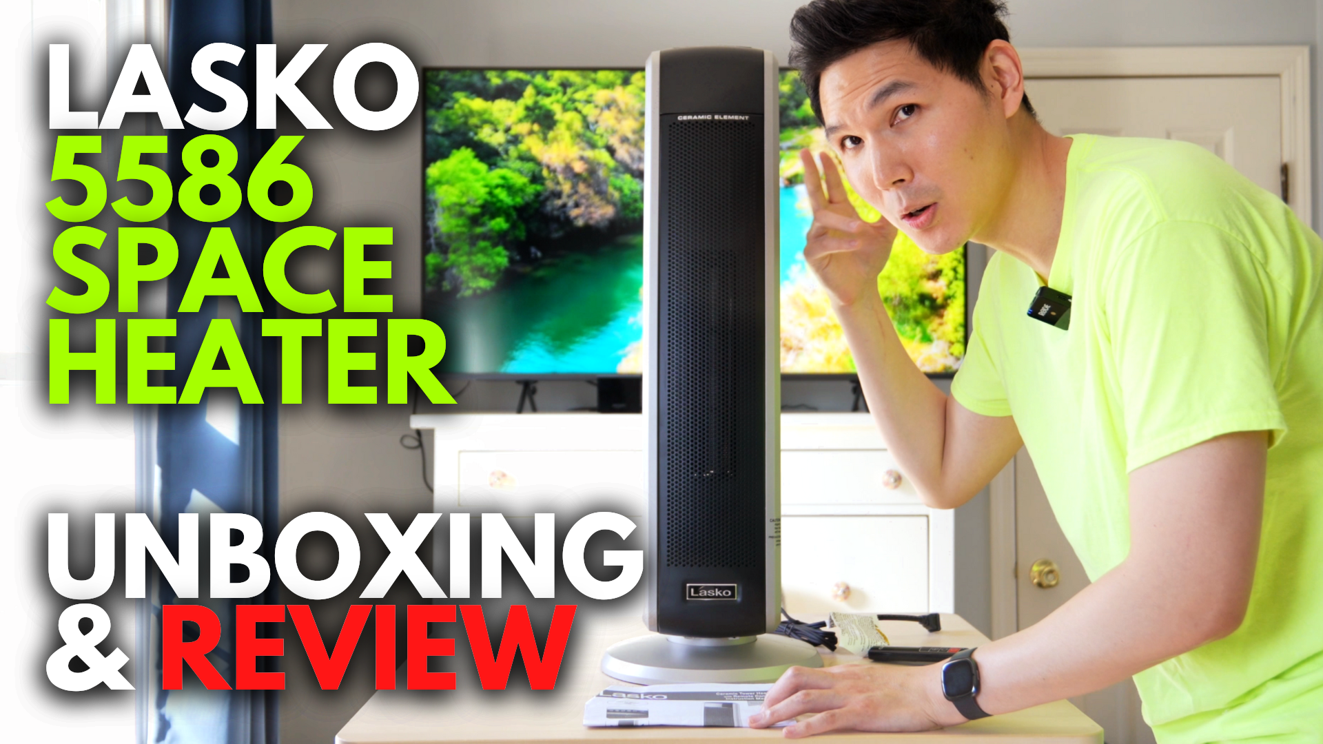 Watch LASKO 5586 Space Heater - Unboxing, Review, Heat Test on