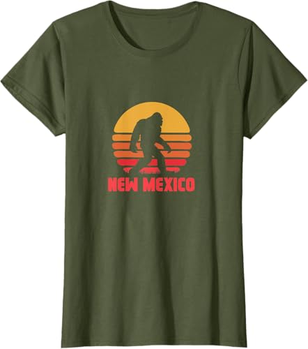 Miniatura 16 de Bigfoot New Mexico State Sasquatch Yeti Urban Legend Retro T-Shirt Black,Asphalt Grey,White,Silver Grey,Brown,Olive Green,Lemon Yellow,Dark Heather