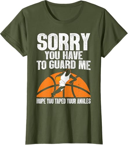 Miniatura 17 de Funny Basketball For Men Women Sports Game Basketball Player T-Shirt Black,Navy Blue,Asphalt Grey,Cranberry Red,Olive Green,Dark Heather