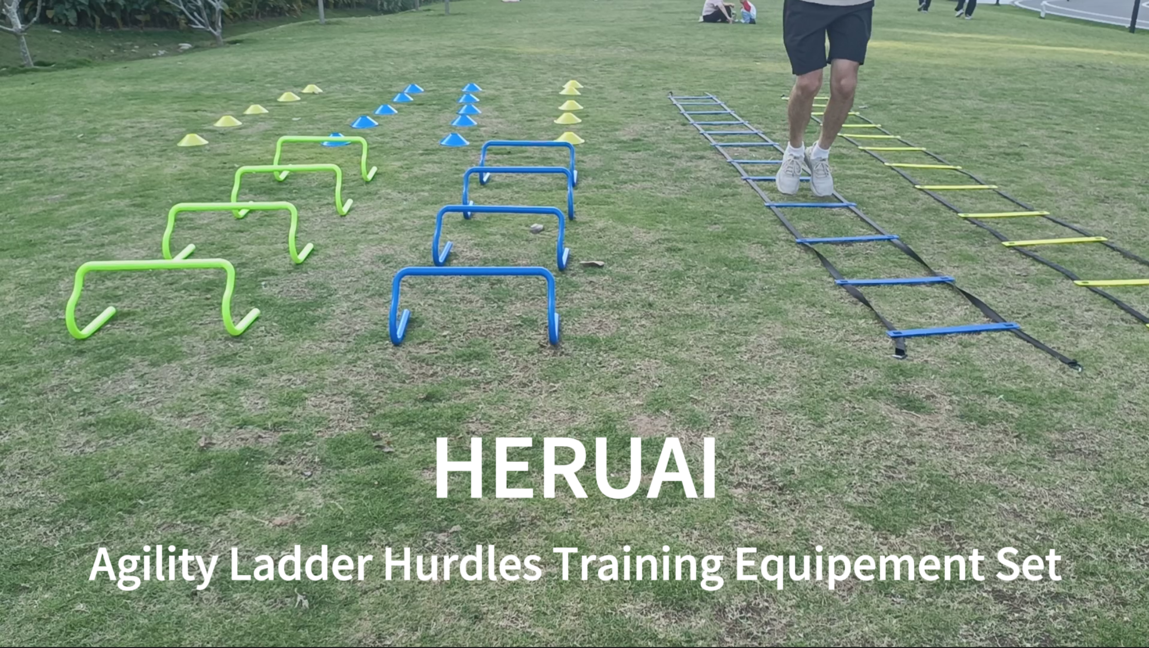 Soccer Cones LangRay Speed Training Equipment Set, 20ft Agility