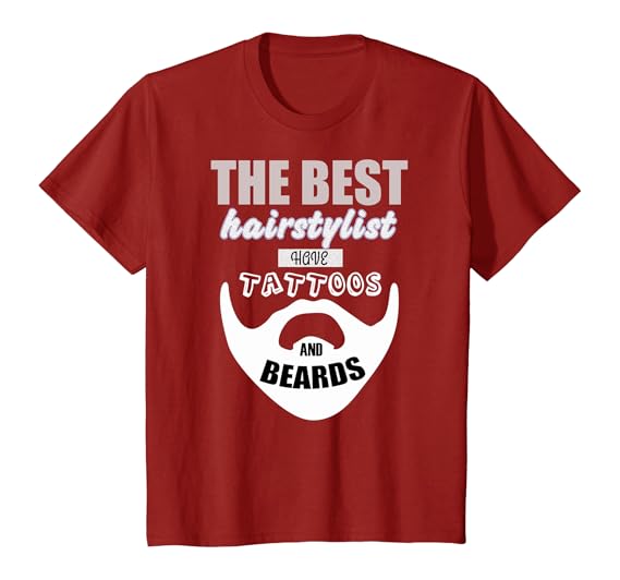Amazon Com Best Hairstylist T Shirt Beards Tattoo Gift Men