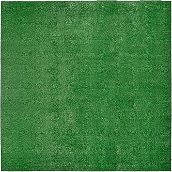 Garland Rug Artificial Grass 12 Ft. X 12 Ft. Large Indoor/Outdoor Area Rug Green -Lush Green, Durable, and Low-Maintenance for Patios, Lawns, and More