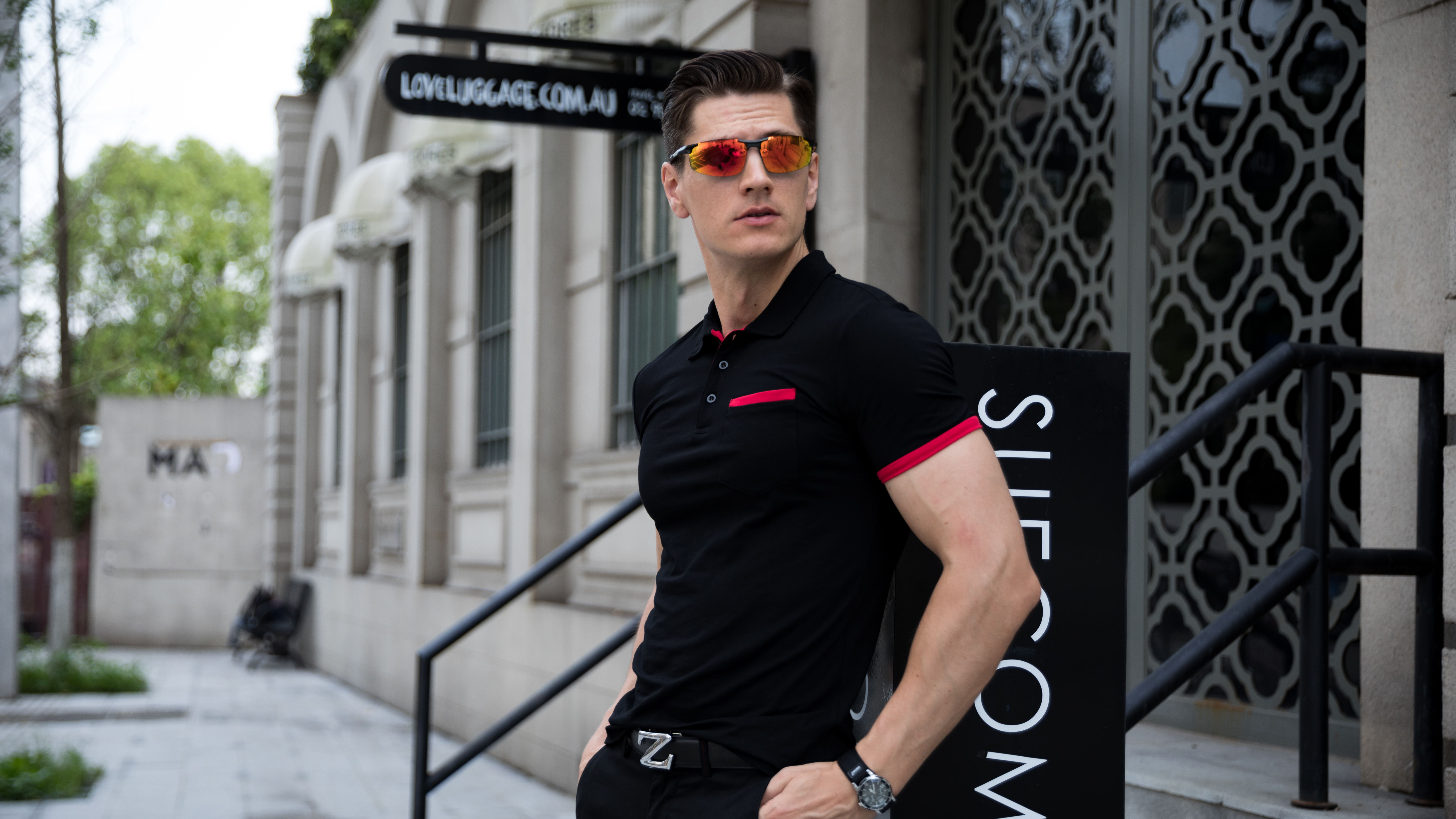 Amazon.com: LOGEEYAR Men Polo Shirt Slim Fit Short Sleeve Cotton