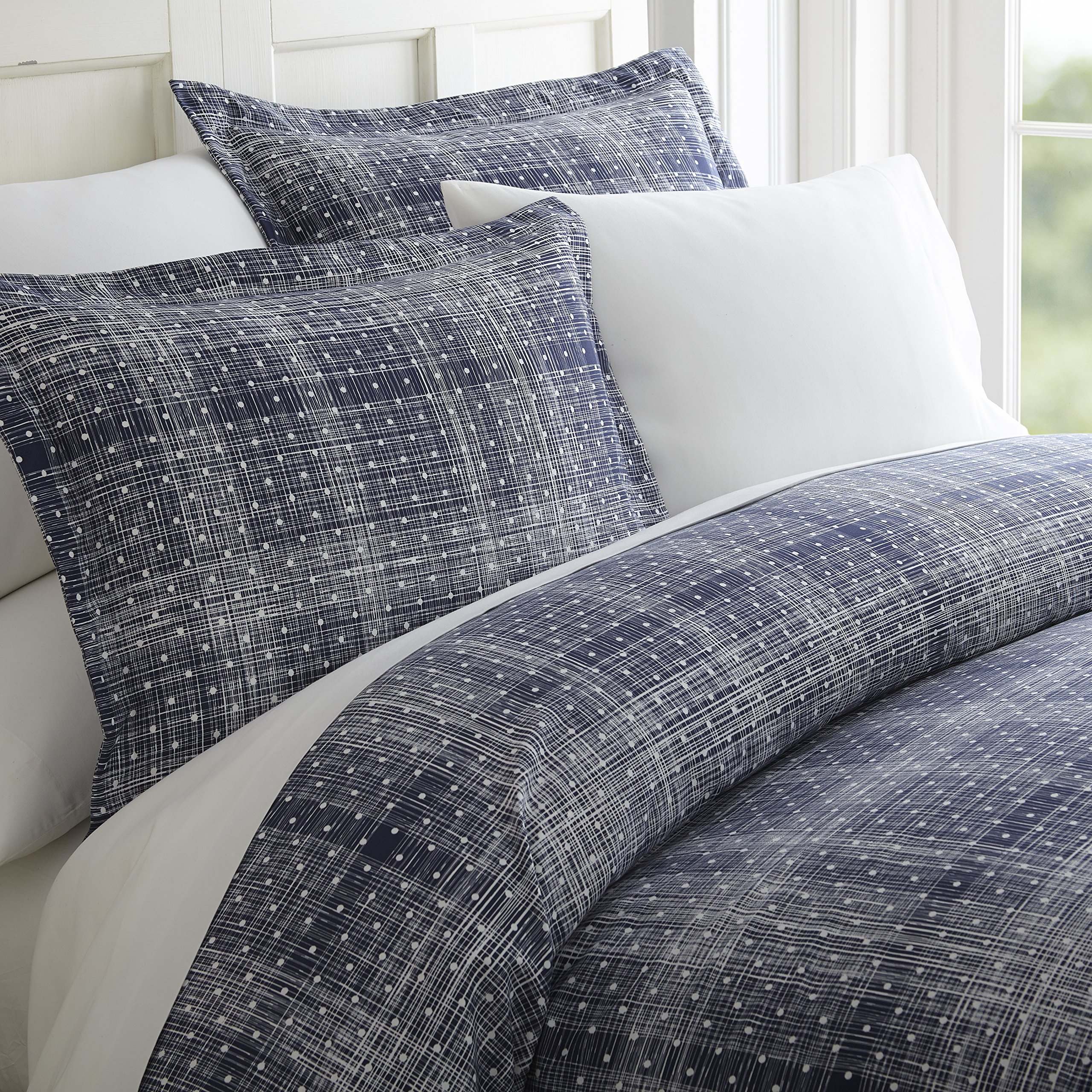 Becky Cameron Polkadot Patterned Duvet Cover Set, King, Navy
