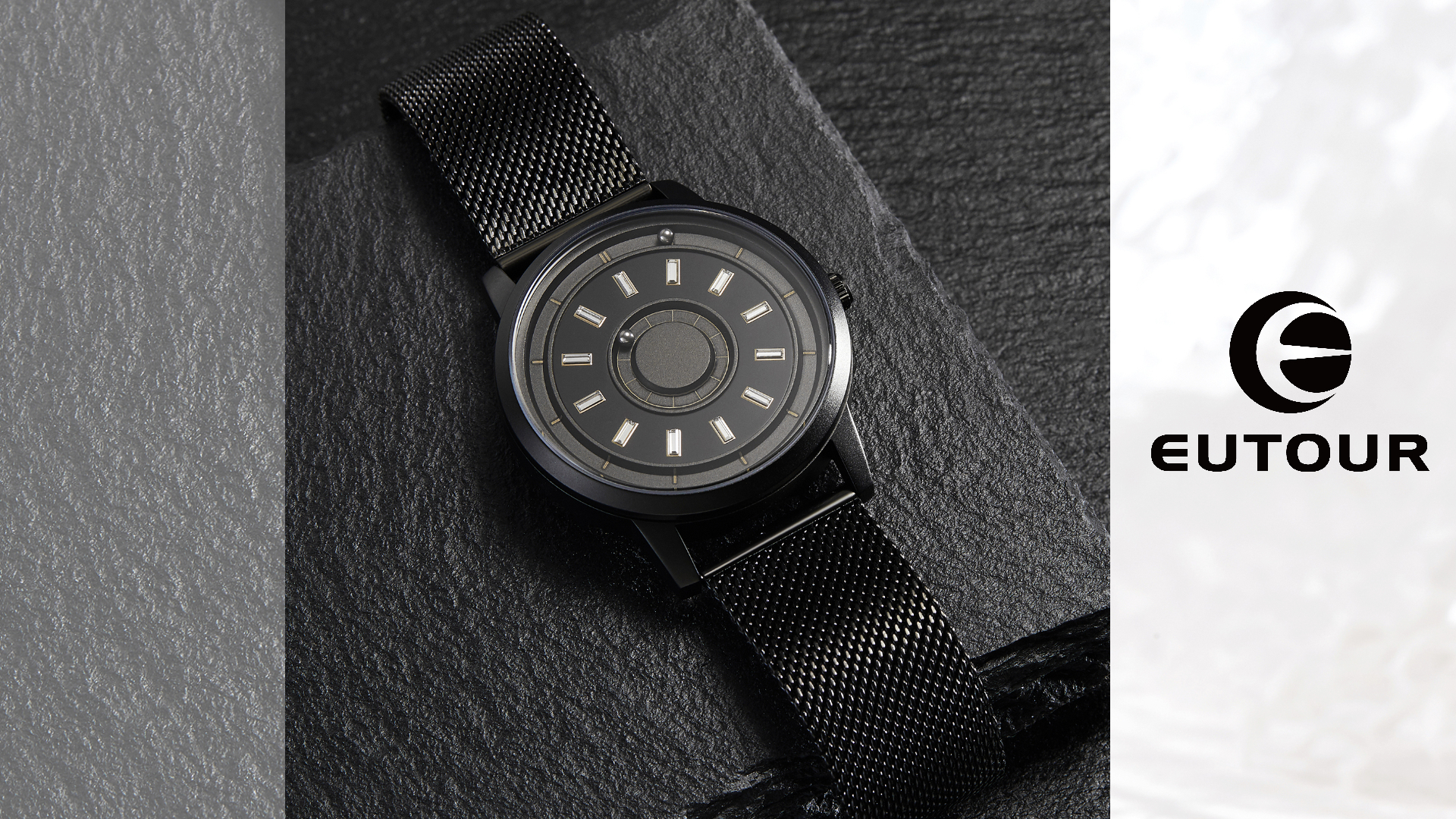 EUTOUR Orologio Uomo Magnetico Moda Semplice Cuscinetto a Sfera Quarzo Orologi da Polso da Uomo con Cinturino in Acciaio Inossidabile Argento