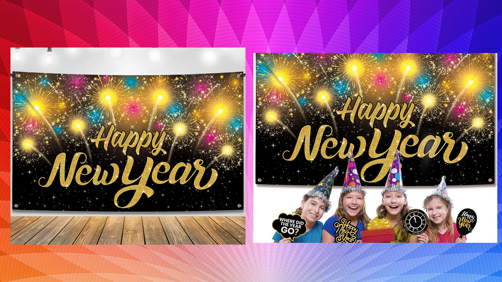 Amazon.com: KatchOn, XtraLarge Happy New Year Banner - 72x44 Inch