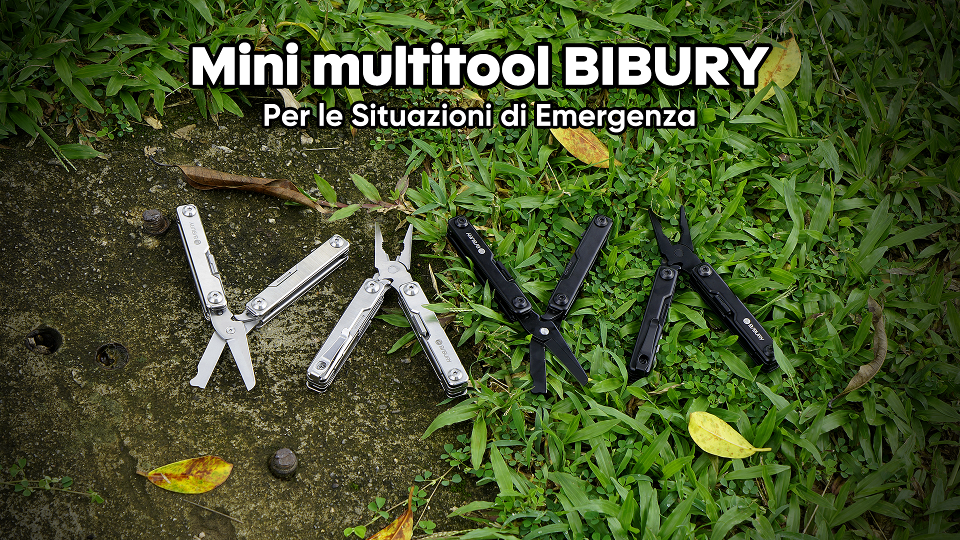 BIBURY Multitools, portachiavi EDC, mini strumento tascabile, forbici pieghevoli con rompi finestre, tagliacinture, apribottiglie, strumento multiuso per emergenze e uso quotidiano, regalo per la