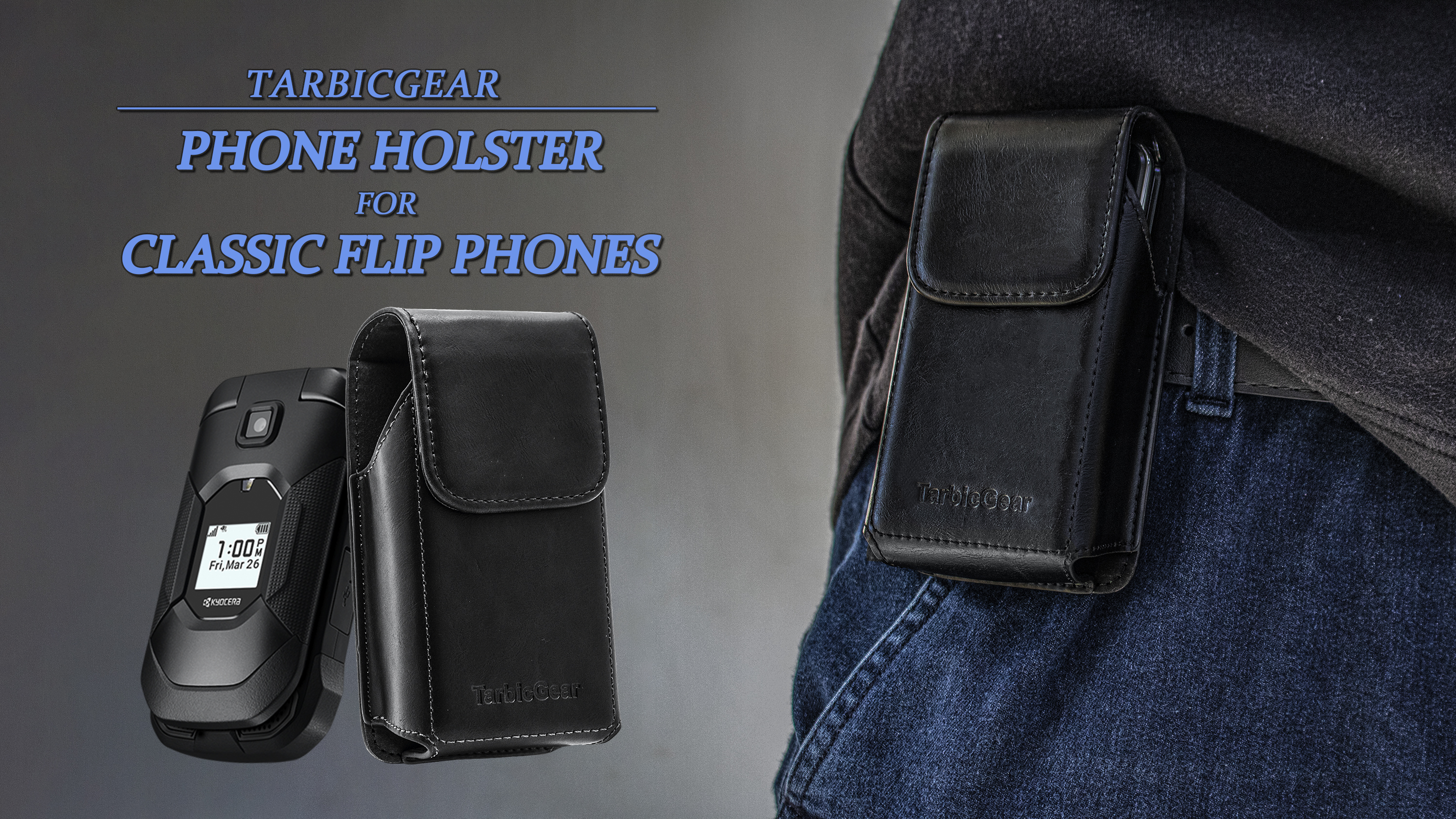Amazon.com: TarbicGear Leather Flip Phone Case with Belt Clip, Pouch for  Kyocera & TCL Flip Phone Holster for Belt, Cat S22 Flip Case, Nokia Flip  Phones, Sonim XP3 Plus Magnetic Phone Pouch,